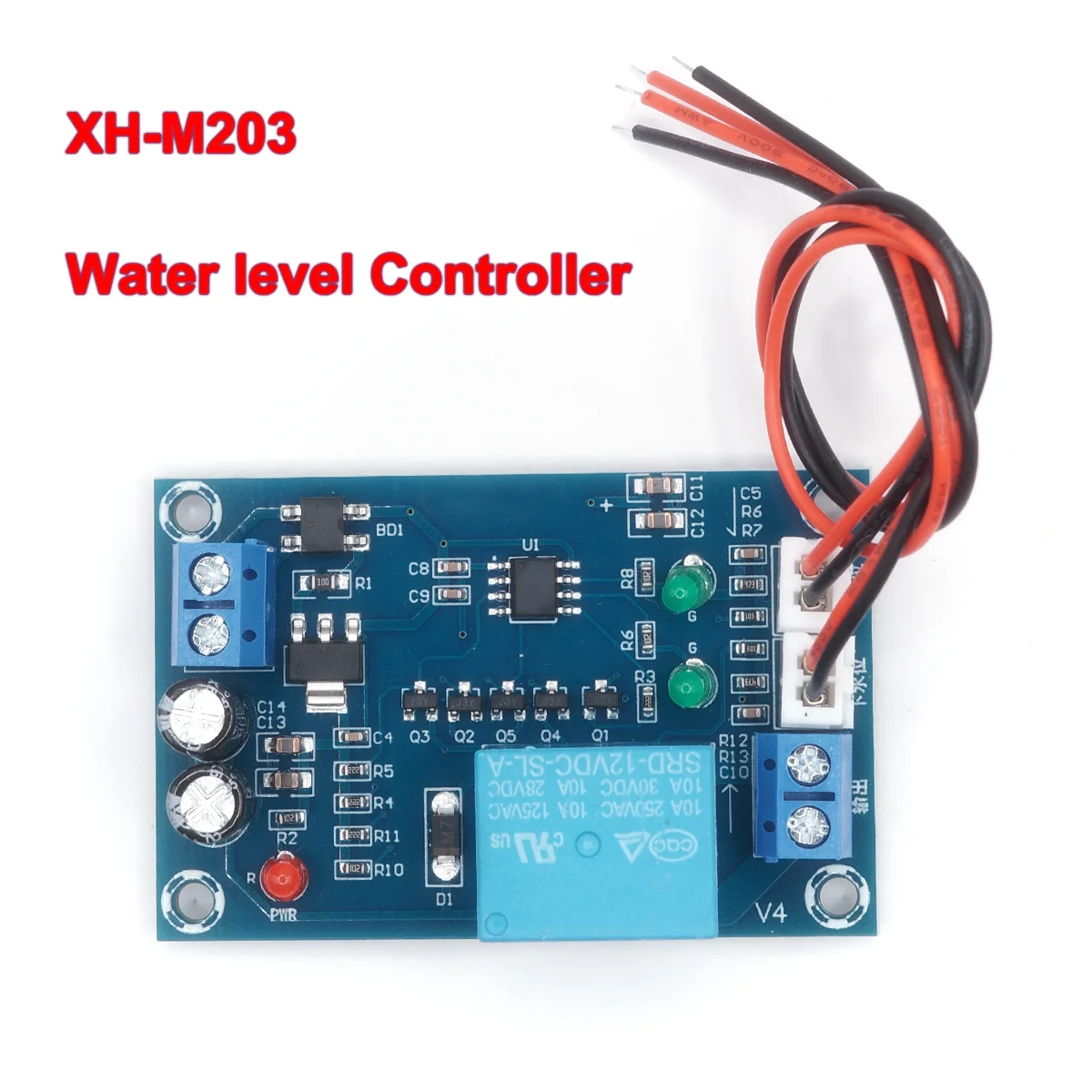 Controlador de nivel de agua XH-M203, controlador automático de nivel de agua, interruptor de nivel de agua, controlador de bomba de agua, salida de relé de 12V