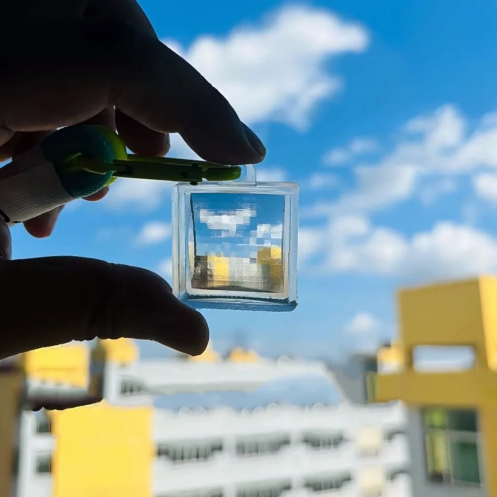 Filtre de Pixel en cristal créatif, lentille à prisme de Pixel, filtre de photographie, blocs de mosaïque de Pixel créatifs, pendentif de sac Portable Unique