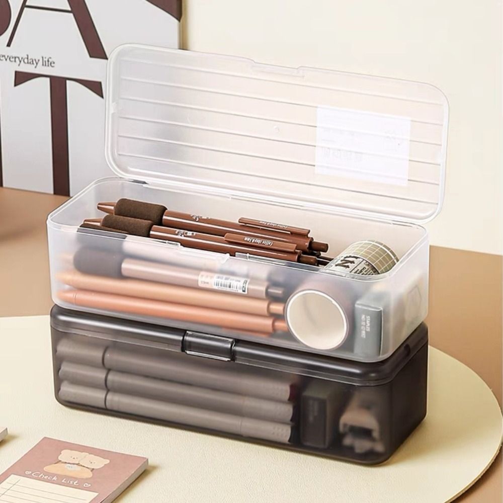 Large Capacity Transparent Stationery Case Pencil Storage Colour Pencil Storage Children's Crayon Painting Sketching Pencil Bag