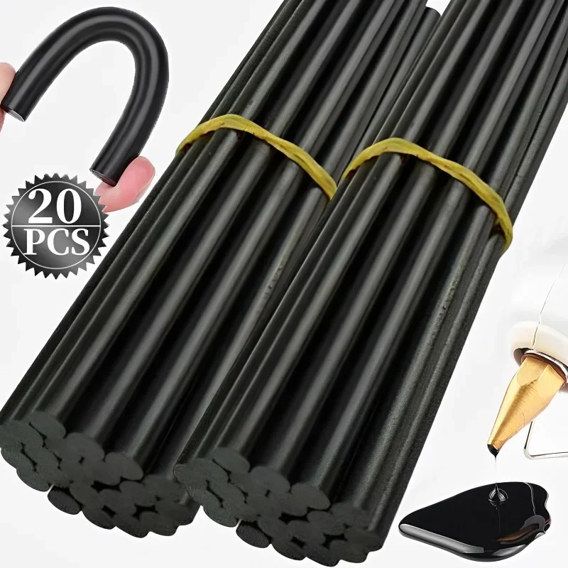 Barras de pegamento para reparación de abolladuras de coche, 7mm, 11mm, reparación sin pintura para carrocería de coche, tira de fusión en caliente negra, herramientas de reparación de pegamento en barra