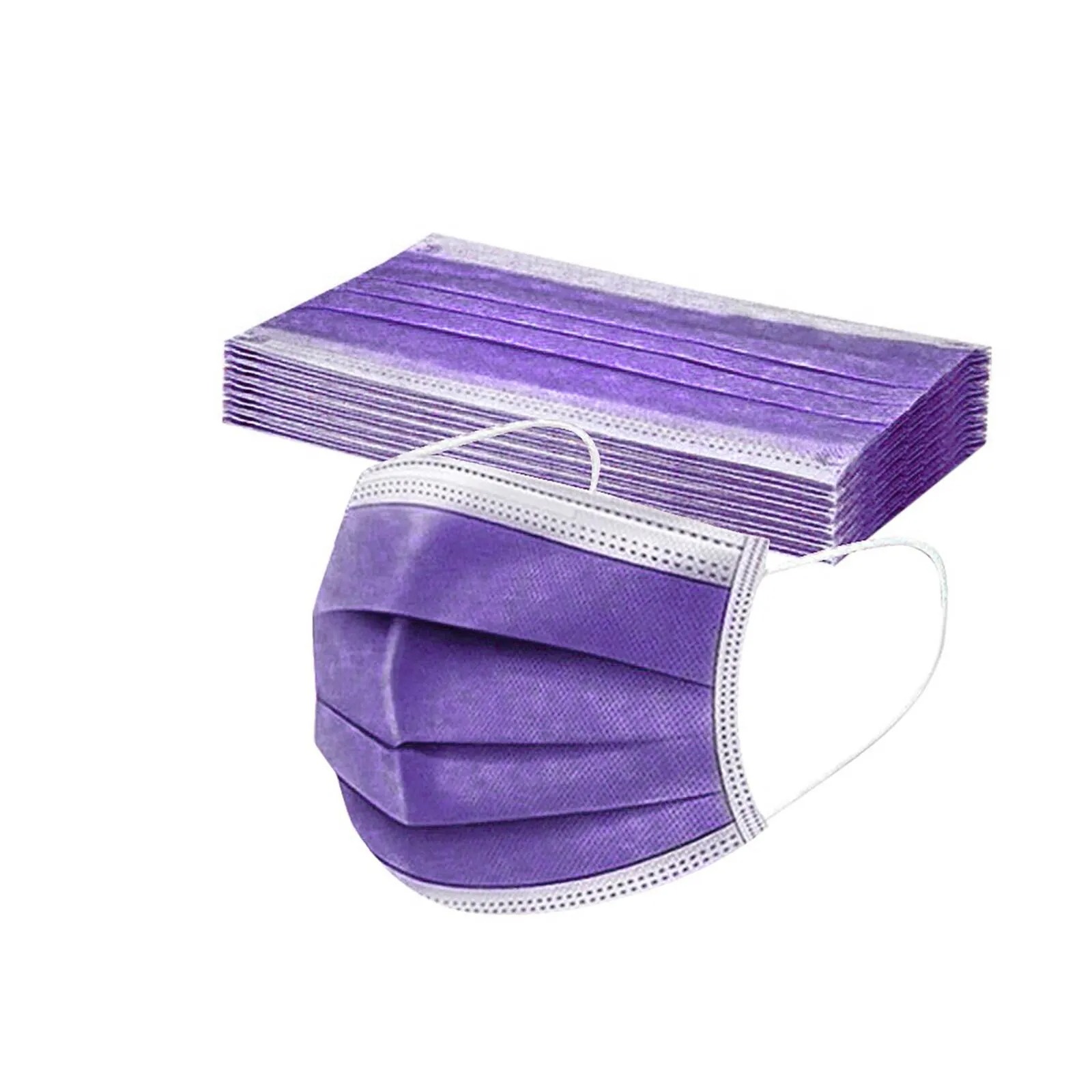 50PCS Frauen Mann Feste Maske Einweg Gesichtsmaske 3Ply Ohrschlaufe Anti-PM2.5 Maske