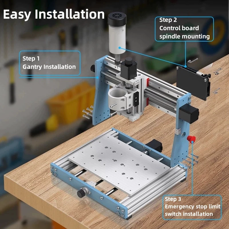 Máquina de grabado CNC 3020 Pro Max, enrutador de madera con husillo de 300W para Metal acrílico, fresadora y cortadora con controlador sin conexión