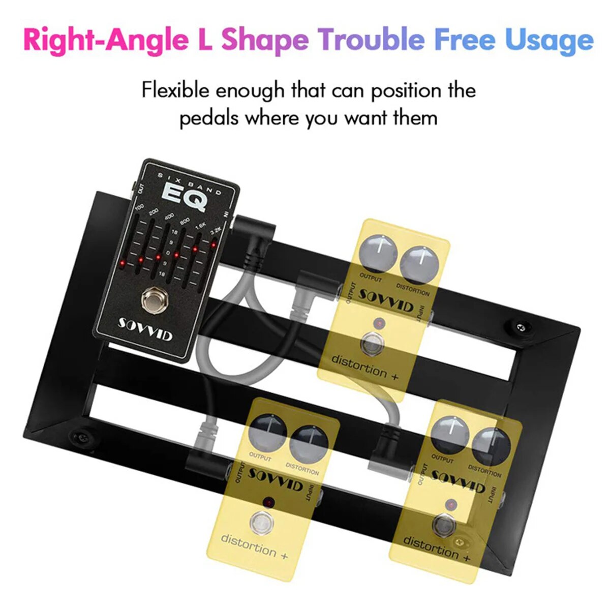 Miwayer pedal de efeito de guitarra cabos de remendo planos comprimento de 5 polegadas com conectores de ângulo reto de 1/4 kit de cabo de remendo 1 pacote