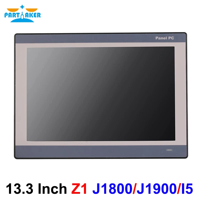 13,3-calowy przemysłowy komputer panelowy TFT LED Wszystko w jednym Komputer stacjonarny z ekranem dotykowym Intel J1800 J1900 i5 Panel przedni IP65 Bezwentylatorowy VGA