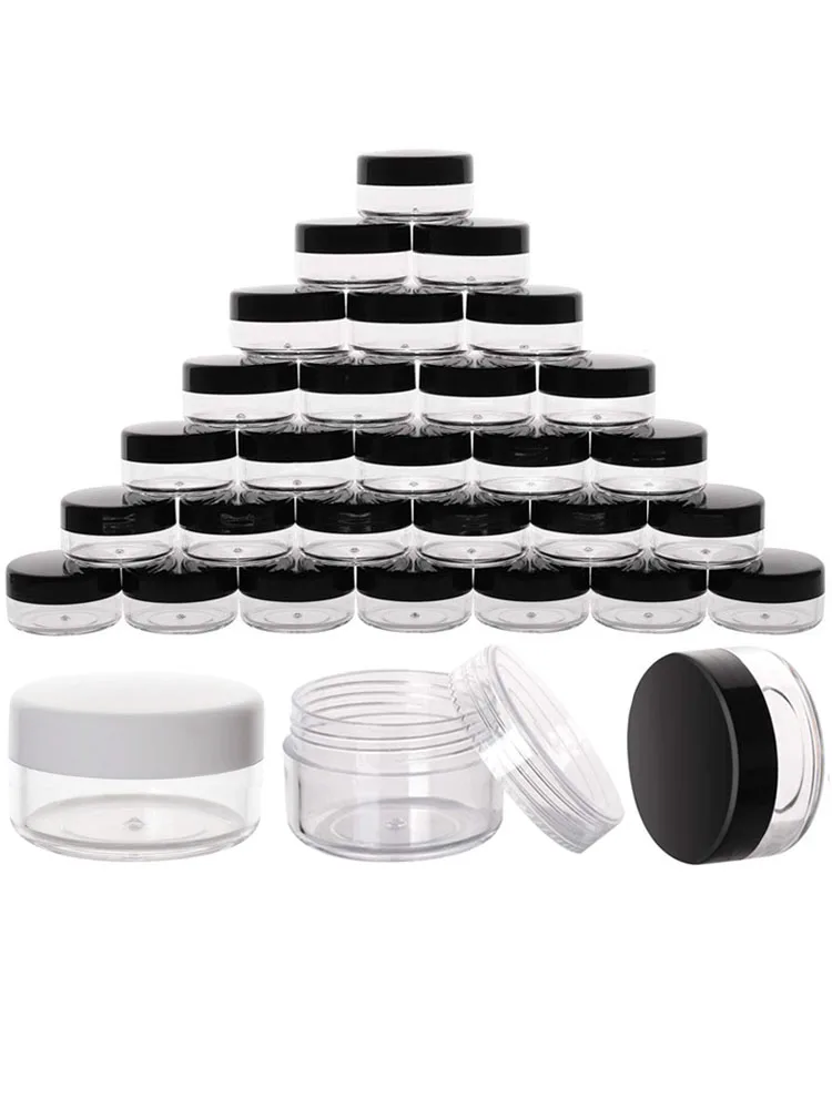 10 pz 5g/10g/15g/20g Vuoto di Plastica Cosmetica Trucco Vaso Vasi Bottiglie Campione Trasparente Ombretto Crema Balsamo per le labbra