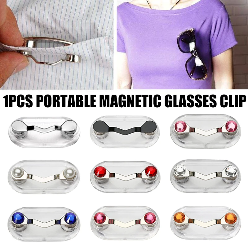 Magnetischer Brillenhalter, hält die Brille sicher, magnetische Brillenhalter, Ausweis, Kopfhörer