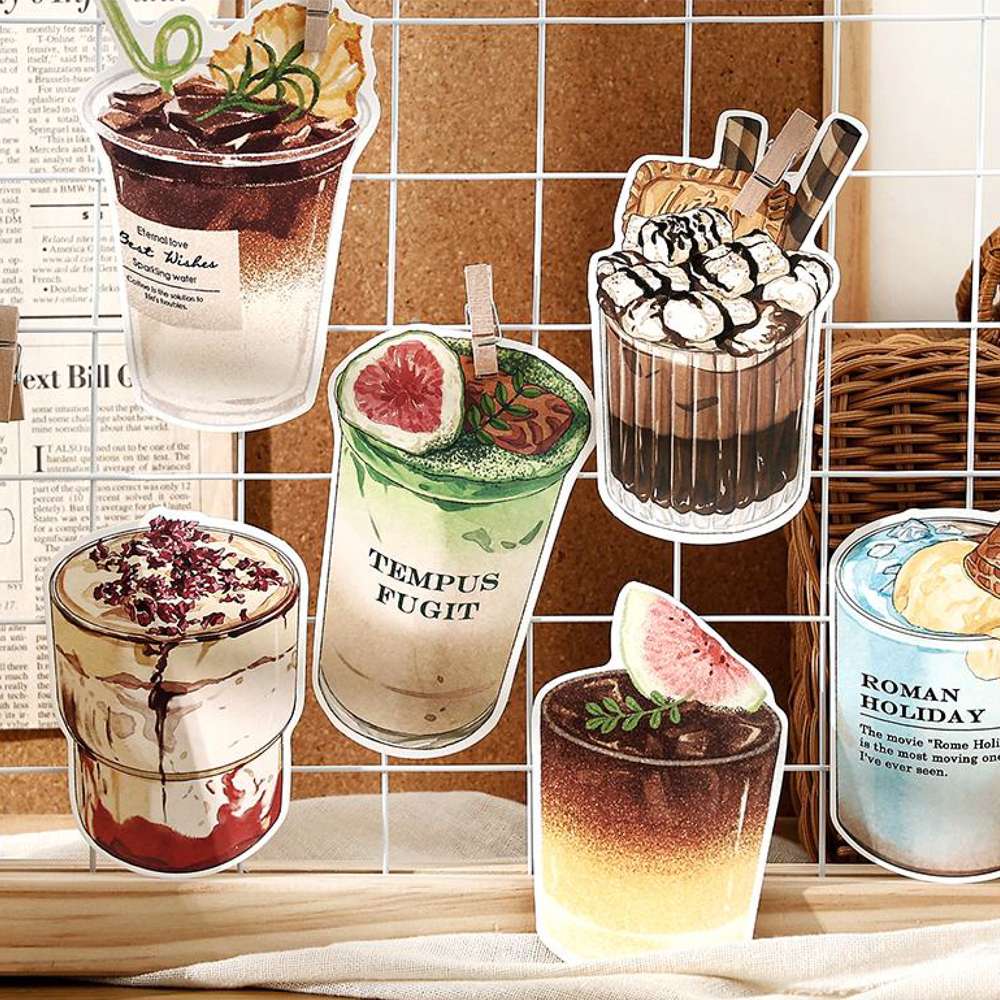 Mr. Papier, 15 teile/beutel, eine Tasse Kaffee themen orientiertes Karten papier, geeignet für Lesezeichen Collage Dekoration Broschüre