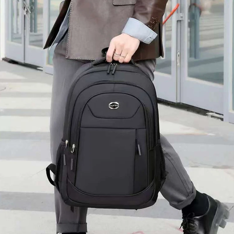 Sac à dos double épaule pour hommes et femmes – Couleur unie – Voyage d'affaires, voyage d'affaires, déplacement, usage décontracté