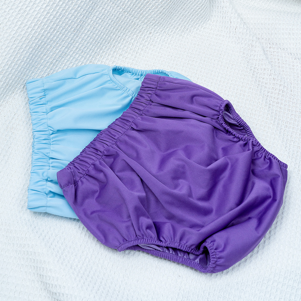 3pcs Solid Color Waterproof iaper for Adults Washable Reusable Diaper Care Pants Leak-proof Pants Waterproof Eldly Diaper Cover