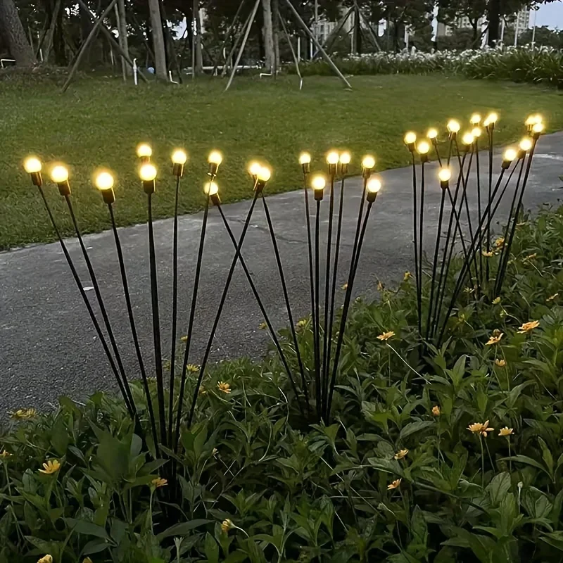 Außenleuchten Solar Rasenlampe Gartenlampe LED windbetriebene Glühwürmchen Bodensteckerlampe für Garten Rasen Landschaft Urlaubslicht
