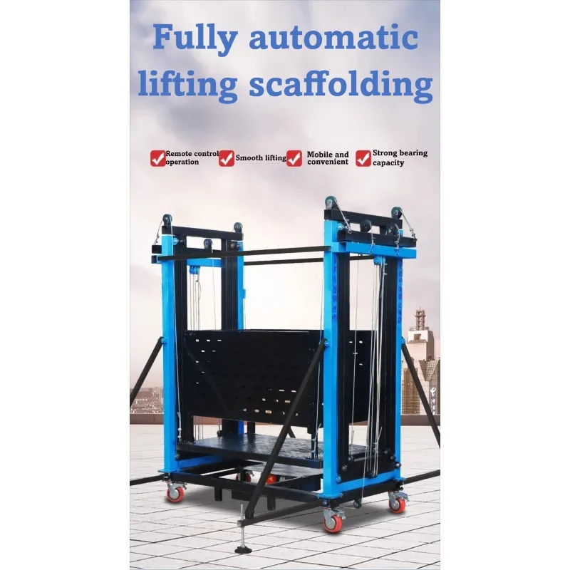 Elektrischer Gerüstlift, 5 m, 6 m, 8 m Höhe, mobile Klappplattform mit Fernbedienung für den Bau