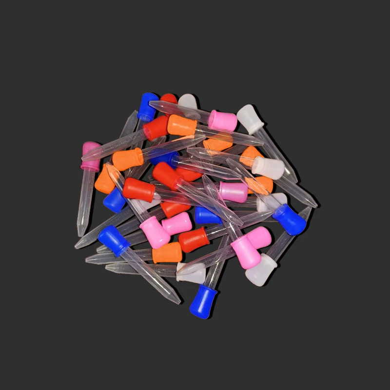 Pipetta in silicone trasparente da 5 ml Pipetta contagocce in plastica per medicinali per bambini Pipetta contagocce per alimenti liquidi 10 colori