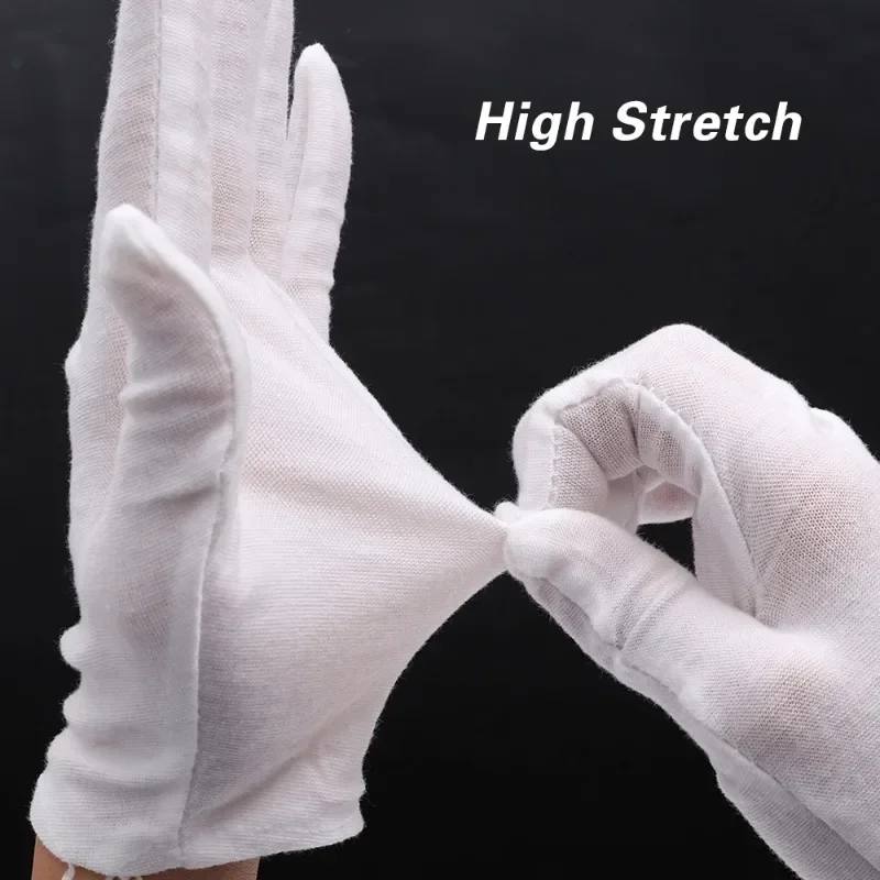 1 paar Weiße Baumwolle Handschuhe Männer Formale Smoking Uniform Handschuhe Honor Guard Parade Zeremonie Kostüm Cosplay Münze Schmuck Butler Handschuh