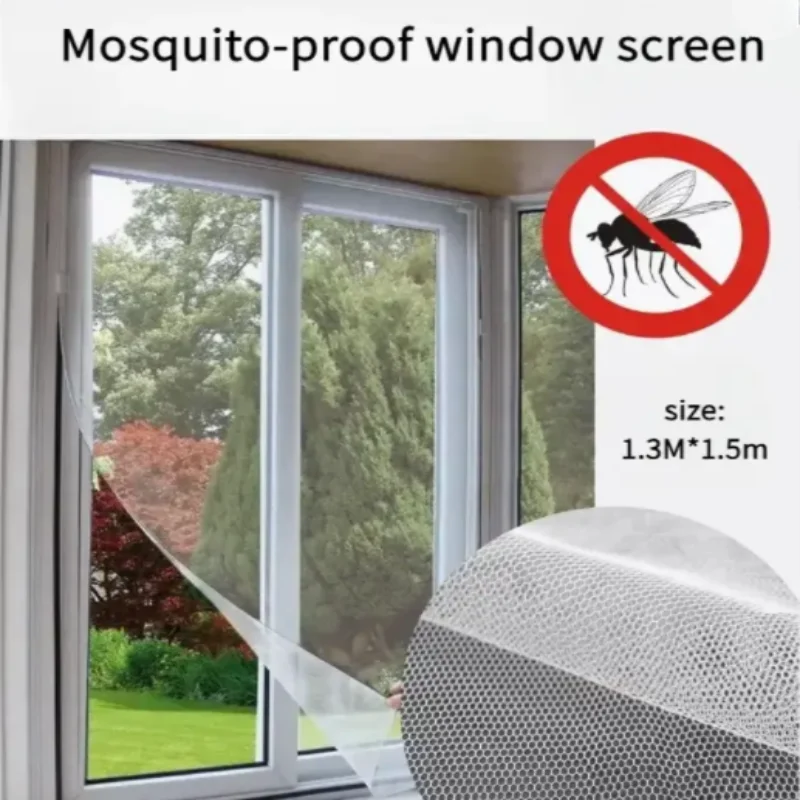 Mosquitera antimoscas para ventana, malla adhesiva, mosquitera, insectos voladores, cortinas para ventanas de cocina, Protector del hogar