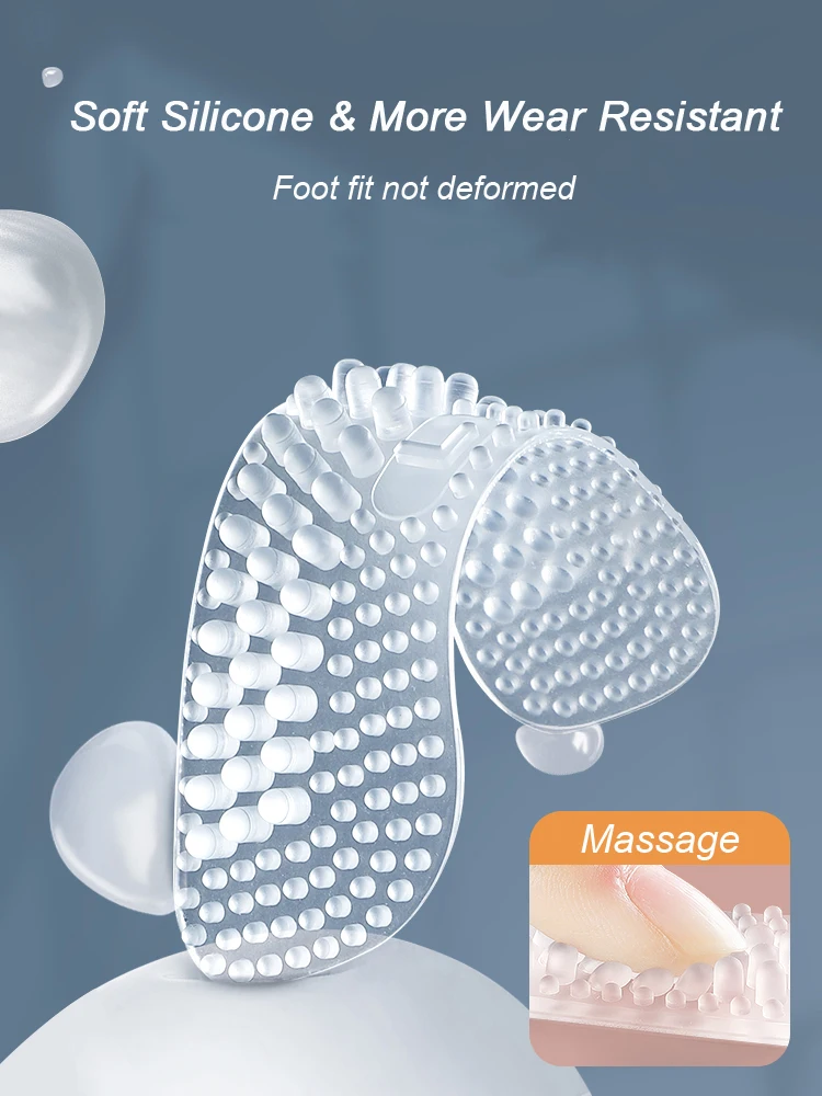 Nâng Cấp Gót Silicon Dán Gót Cầm Dành Cho Nữ Chống Trơn Trượt Gót Chân Đệm Không Trơn Trượt Miếng Lót Gót Chân chăm Sóc Bảo Vệ