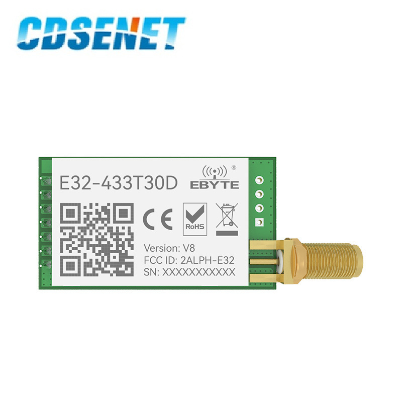 LoRa 433 MHz Modul Sender Empfänger 8000 m CDSENET E32-433T30D-V8 UART Long Range 433 MHz 1 W Wireless HF Transceiver