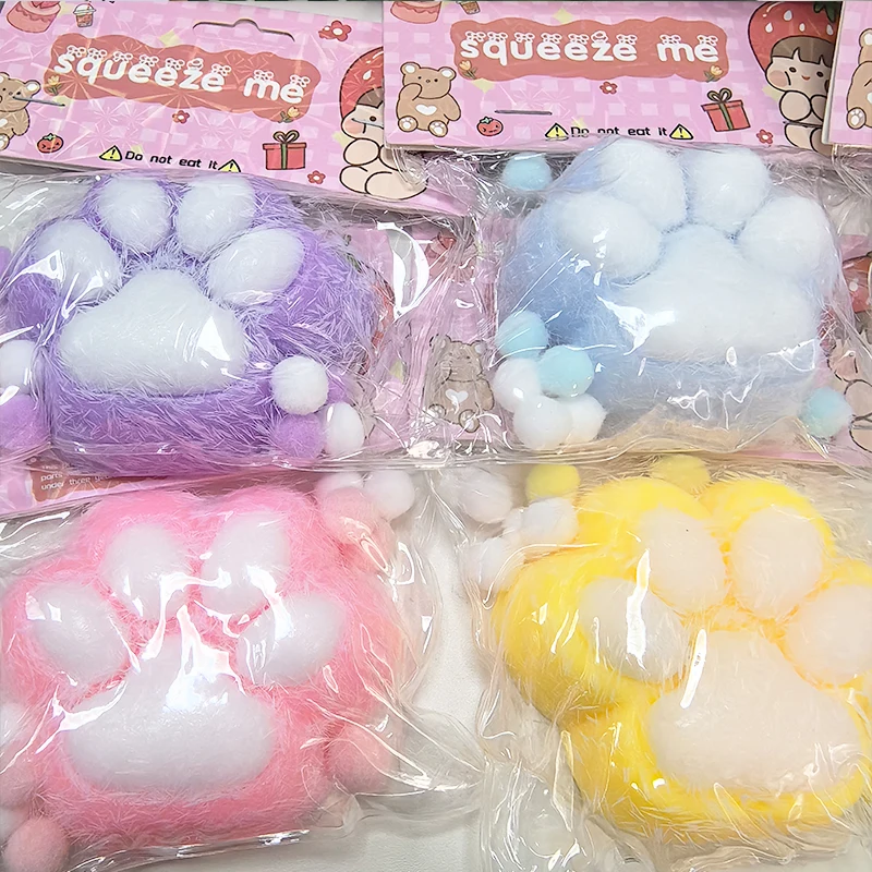 Jouets de Patte de Chat à Presser, Doux et Mignon, pour Détendre, Collant, Décompresser, Pincer, Souligné, Cadeau