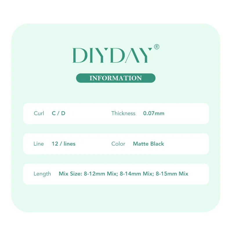 DIYDAY U-shaped 3D 4D 5D Eyelash Extension New Style U Shape W Bloom Lashes Premade Fans Lightweight Fluffy Mink Faux Eyelashes