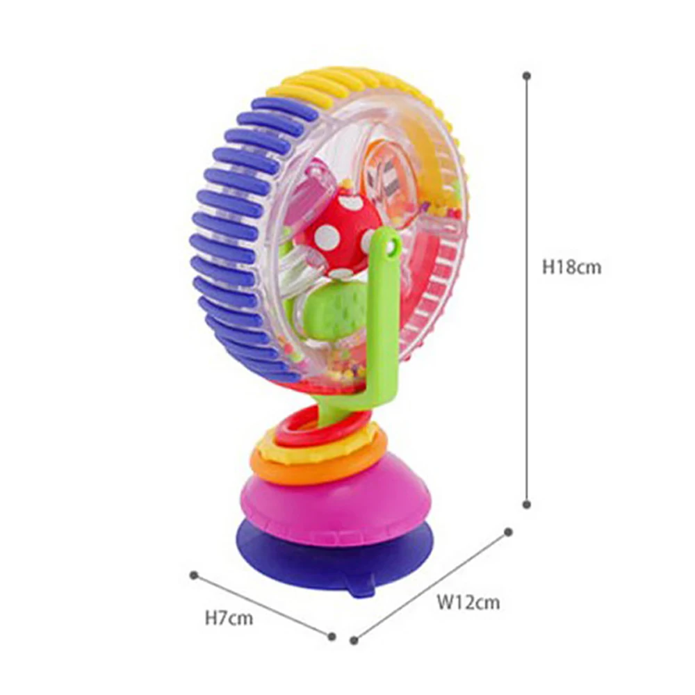 เด็กหมุน Ferris ล้อ Rattle พร้อมถ้วยดูด Early Development Rattle ของเล่นตลก Feeding ของเล่นสําหรับทารกและเด็กวัยหัดเดิน
