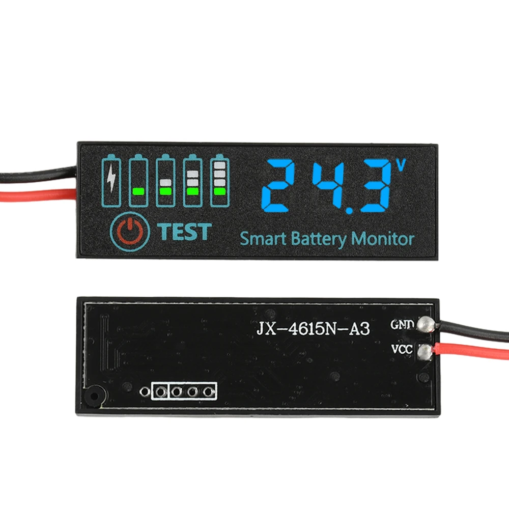 DC 7-55V Universal Battery Charge Indicator Panel LED Indicator Acid Battery Lithium Battery Voltage Charge Indicator
