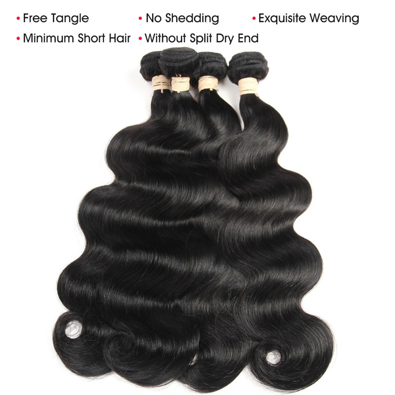 ナチュラル人毛エクステンション 100% 人毛ボディウェーブバンドル 50 グラム Fabeauty バージンレミー生ブラジリアンヘア 1/3/4 個 30 インチ