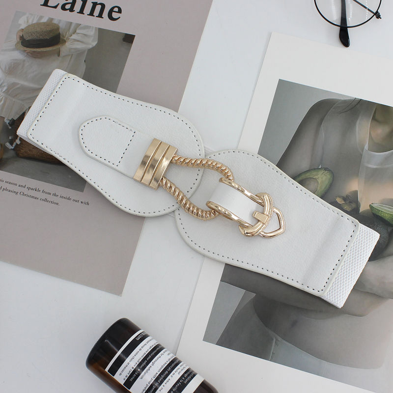 Cinto feminino fashion-forward: cinto decorativo elástico com design em forma de flor – perfeito para vestidos e saias!