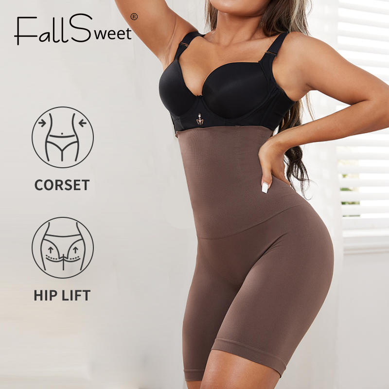 FallSweet Shapewear Vrouwen Tummy Controle Shorts Hoge Taille Body Shaper Slipje Butt Lifter Plus Size Afslanken Bodysuit XS-6XL