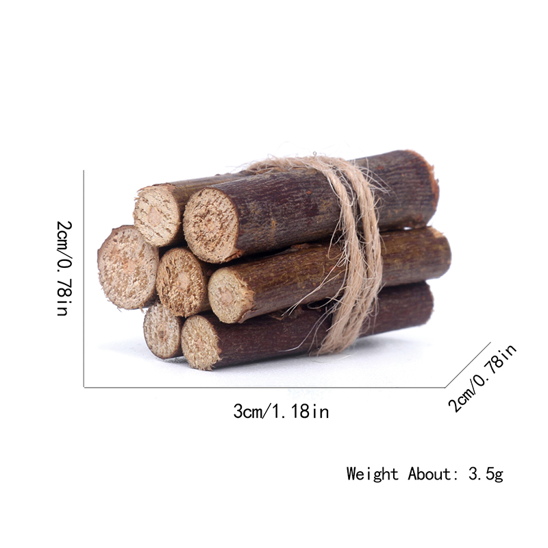 3 バンドル 1:12 ドールハウスミニチュアたき火薪モデルパーティーリビングシーンの装飾おもちゃドールハウスアクセサリー