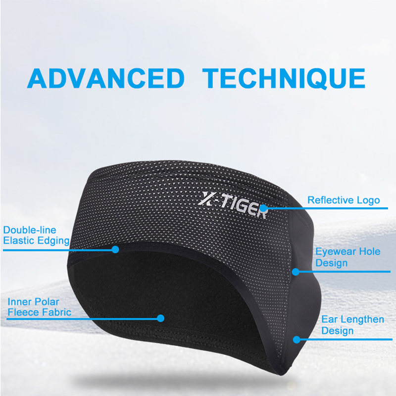 X-TIGER gorros de ciclismo para deportes al aire libre, diadema de ciclismo a prueba de viento para invierno, gorro para mantener el calor, equipo de bicicleta de lana, calentador de orejas