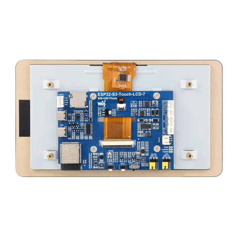 ESP32-S3 7-дюймовый ЖК-дисплей 800 × 480 ESP32-S3-Touch-LCD-7-дюймовый емкостный сенсорный дисплей Макетная плата с поддержкой Wi-Fi и Bluetooth