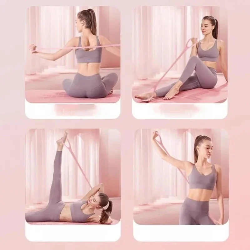 Correa elástica para Yoga, tensor de 8 figuras, herramienta de Yoga, espalda abierta, práctica de hombros, cinturón de estiramiento de Yoga, banda elástica para entrenamiento