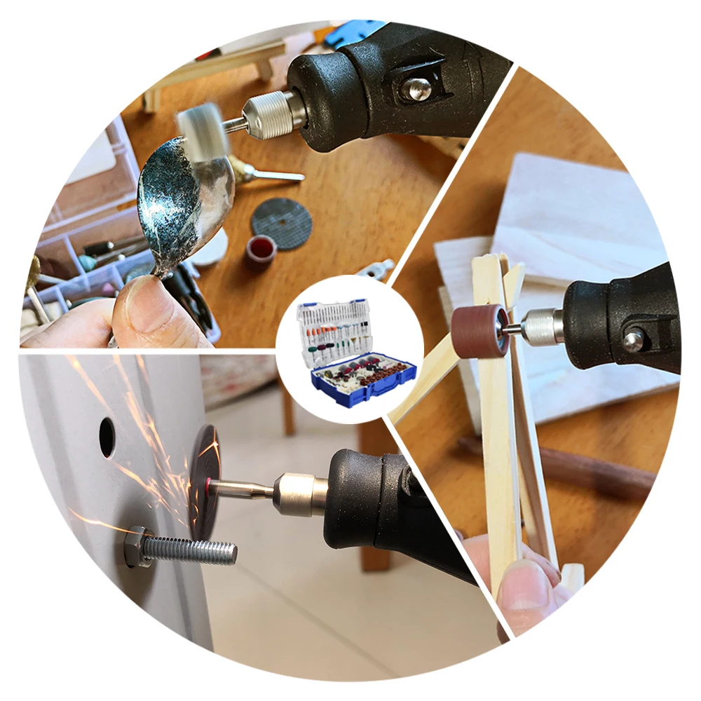 Juego de accesorios de herramientas rotativas abrasivas, Mini Kit de brocas eléctricas, lijado, pulido, corte, cabezales de grabado para Dremel, 287 Uds.