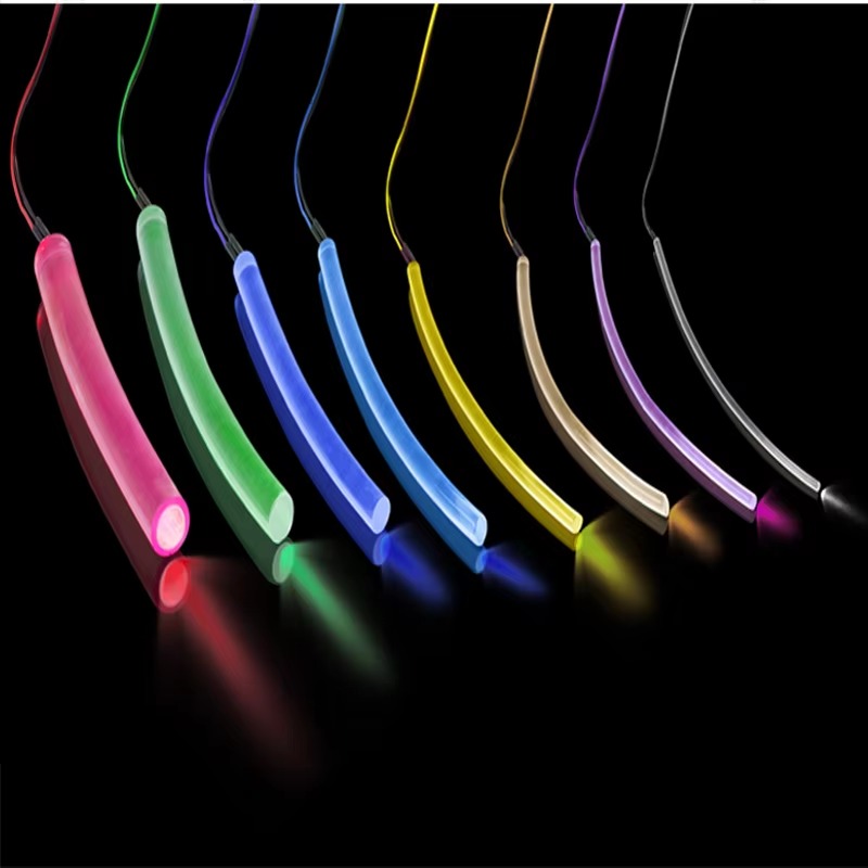 End illuminated Tip Fiber Optic Plastic Solid Core Soft End Point Waterproof Light Guide Rods Large Diameter Fiber Optic