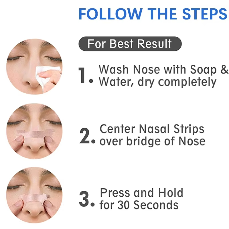 Breath Nasal Strips Right Aid หยุดการนอนกรน Nose Patch Good Sleeping Patch ผลิตภัณฑ์ง่ายขึ้น Breath Sleep Aid Decive