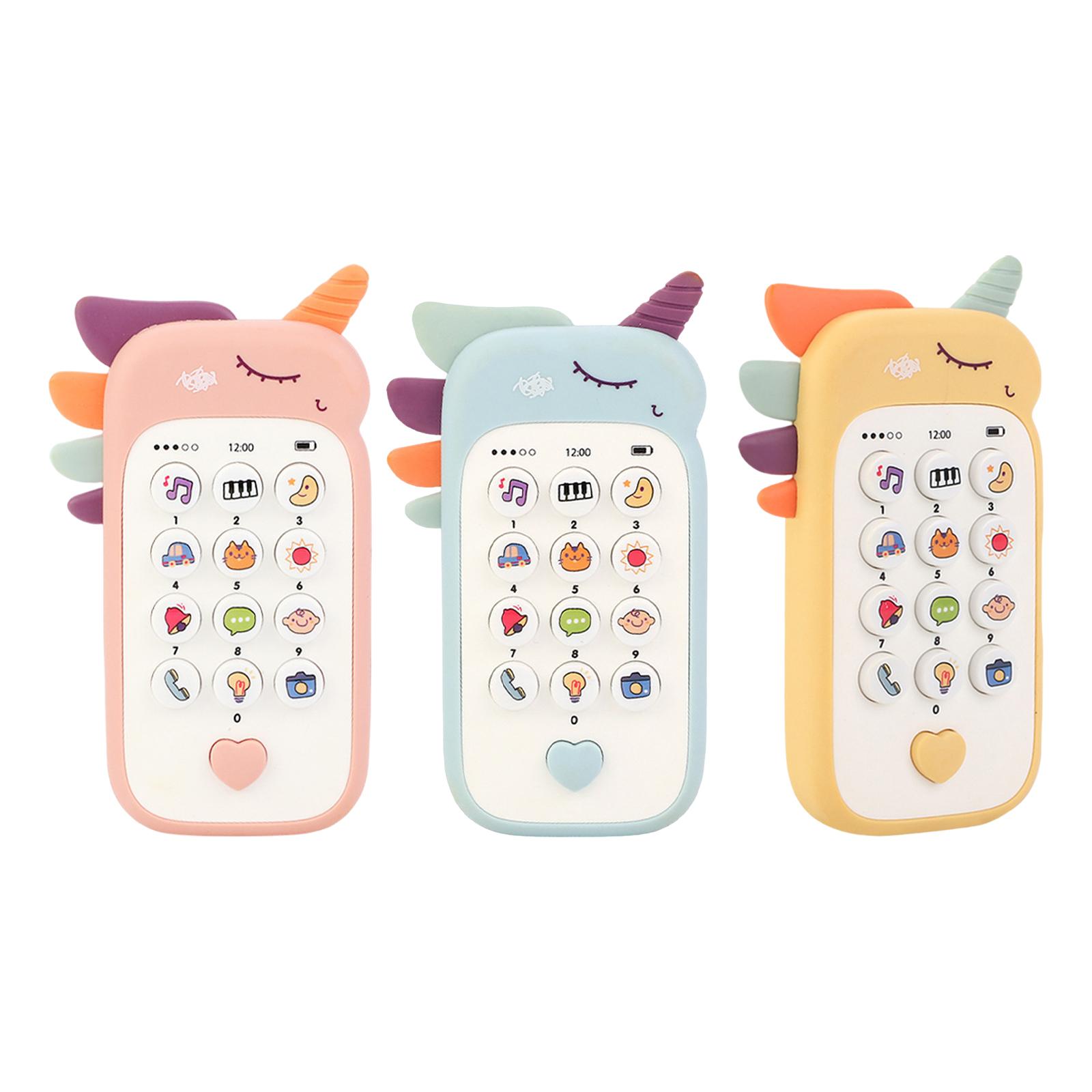 ของเล่นมีเสียงดนตรีสำหรับเด็กลายยูนิคอร์นพร้อมไฟสำหรับเด็ก kado ulang tahun เด็กหญิงเด็กชายสำหรับเด็กวัยหัดเดิน6เดือน +