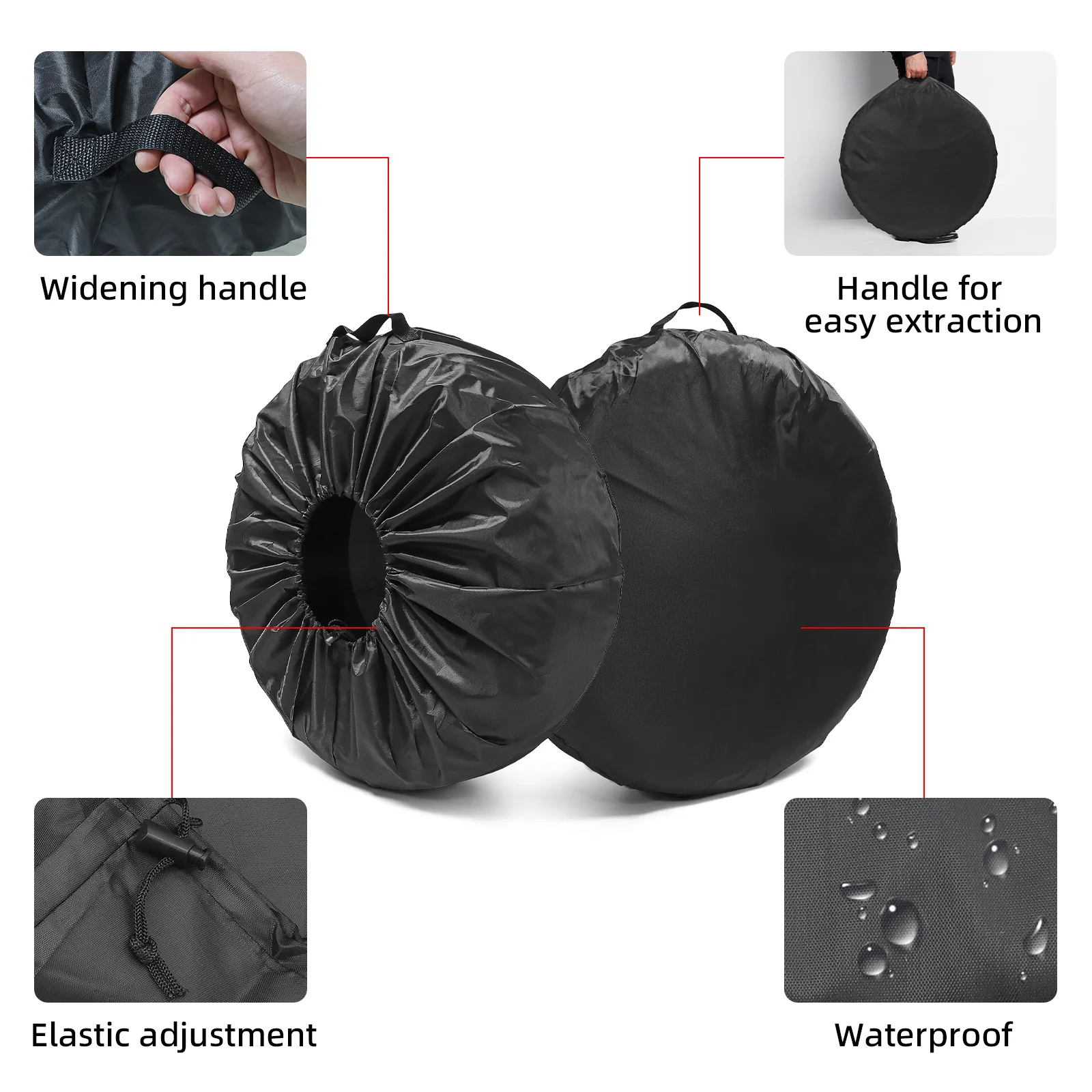 1/2/4PCS Auto Reserverad Abdeckung Polyester Auto Auto Rad Reifen Abdeckung Schutz Fahrzeug Reifen Rad Abdeckungen zubehör Staubdicht