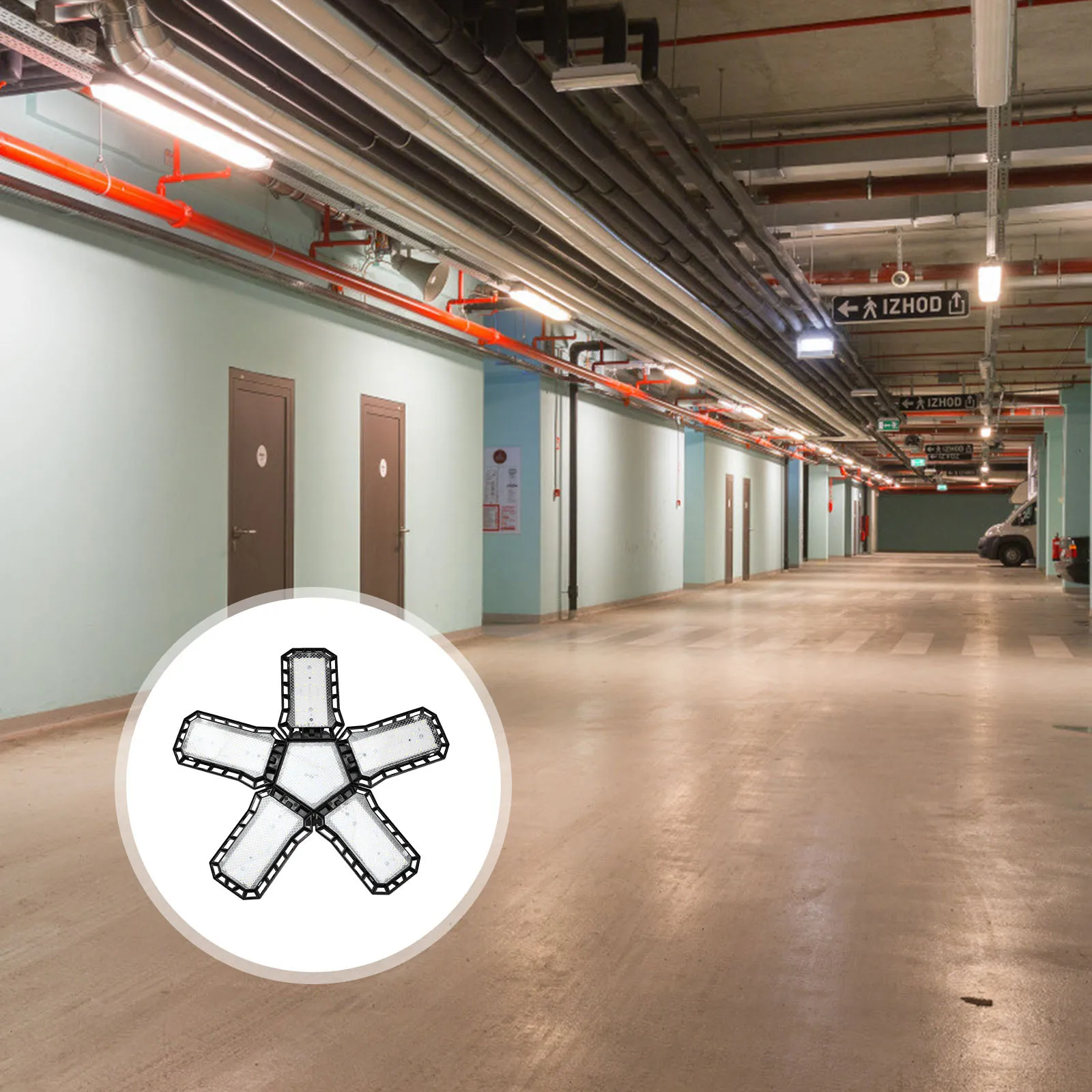 1pc Led lumière de Garage déformable lampe de Garage conception pliante luminosité réglable lampe pour entrepôt atelier éclairage