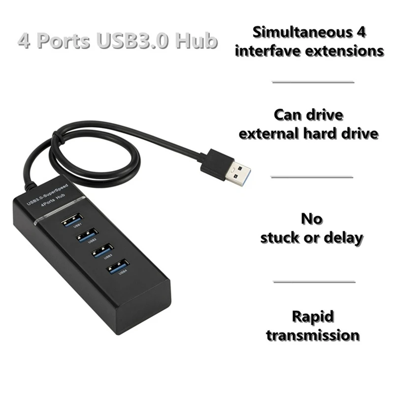 4 portas 2.0 3.0 usb hub divisor de alta velocidade multi divisor adaptador usb cabo expansor para desktop xiaomi portátil adaptador usb hub