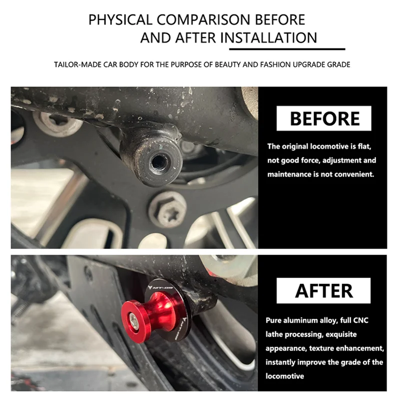 Parafusos de suporte de 6mm para yamaha mt09 tracer MT-09 sp 2014-2024 2023 2021 2022 mt 09 acessórios para motocicleta carretéis deslizantes de braço oscilante