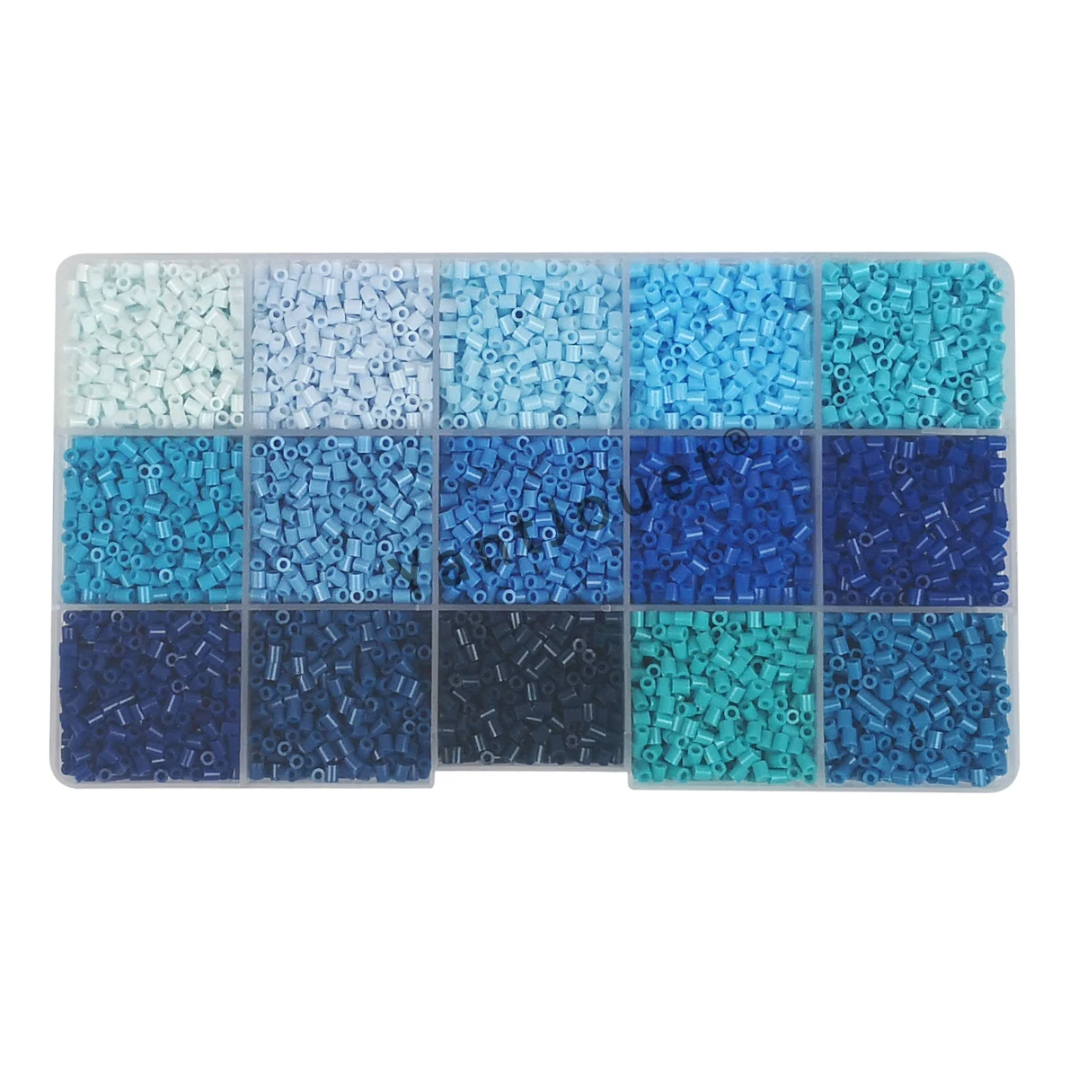 Yantjouet 15 cores 2.6mm mini contas conjunto de cores 650 pçs hama contas quebra-cabeça brinquedo presente para criança diy contas de ferro para o miúdo presente das crianças