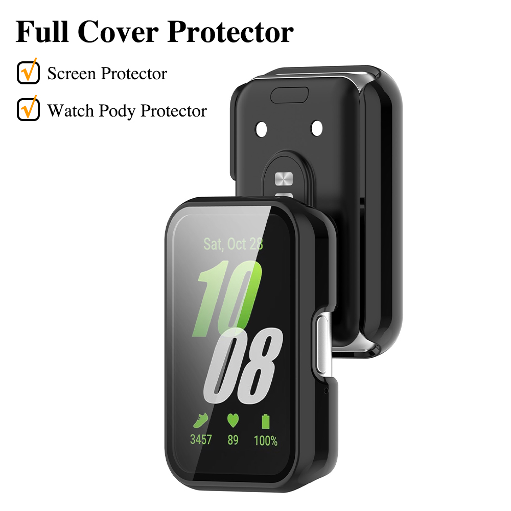 強化ガラススクリーンプロテクター,ハードPCバンパー,Samsung Galaxy Fit3用ケース,アクセサリー