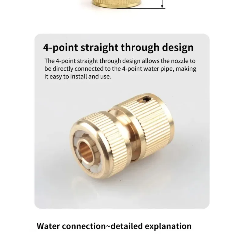 4-Way Water Quick Connector แรงดันสูง Quick Coupling สําหรับเครื่องซักผ้ารถยนต์น้ําปืนอะแดปเตอร์ข้อต่อสวนชลประทานอุปกรณ์เสริม