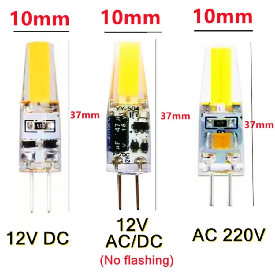 10/1 Pcs G4 COB Lamp LED 12V AC/DC 220V Corn Light 6W Spotlight Chandelier Bulb Replace 20W Halogen Lamps Cold/Warm White