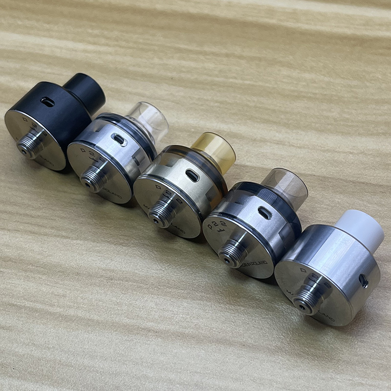 Monarchy P22 RDA Vape atomizador 316ss 22mm reconstruible goteo doble bobina Vape rda tanque con BF Pin Squonks 24mm anillo