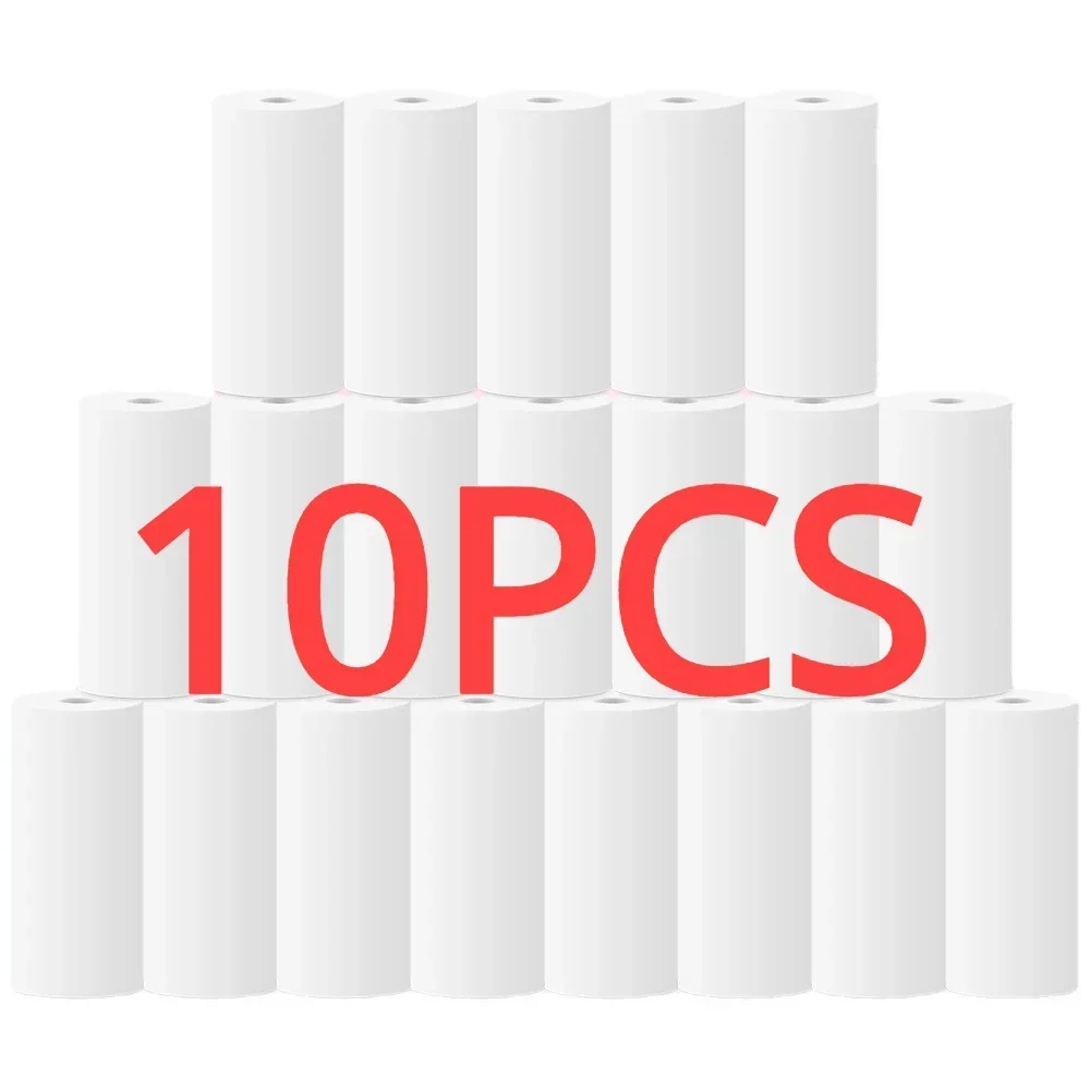 10PCS 인쇄 카메라 감열지 방수 인쇄 영수증 끈적이지 않는 종이 미니 포켓 포토 프린터 금전 등록기 용지