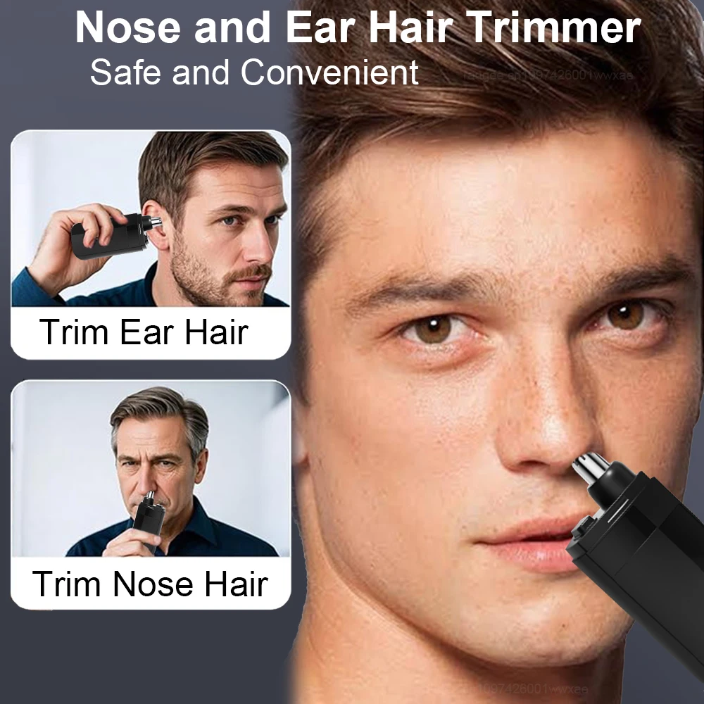 ผมจมูกTrimmer MiniแบบพกพาจมูกผมRemoverชาร์จTrimmerสําหรับจมูกและหูไฟฟ้าผู้ชายจมูกผมเครื่องตัดClipper