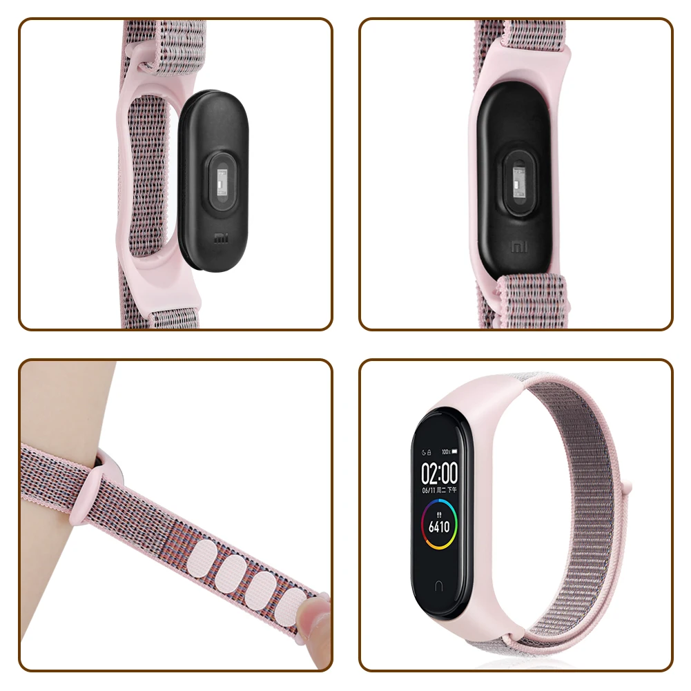 Nylon Loop Strap For xiaomi mi band 7 6 Bracelet watchband pulsera Strap Miband Bracelet Wristband correa Mi band 8 7 6 5 4 3