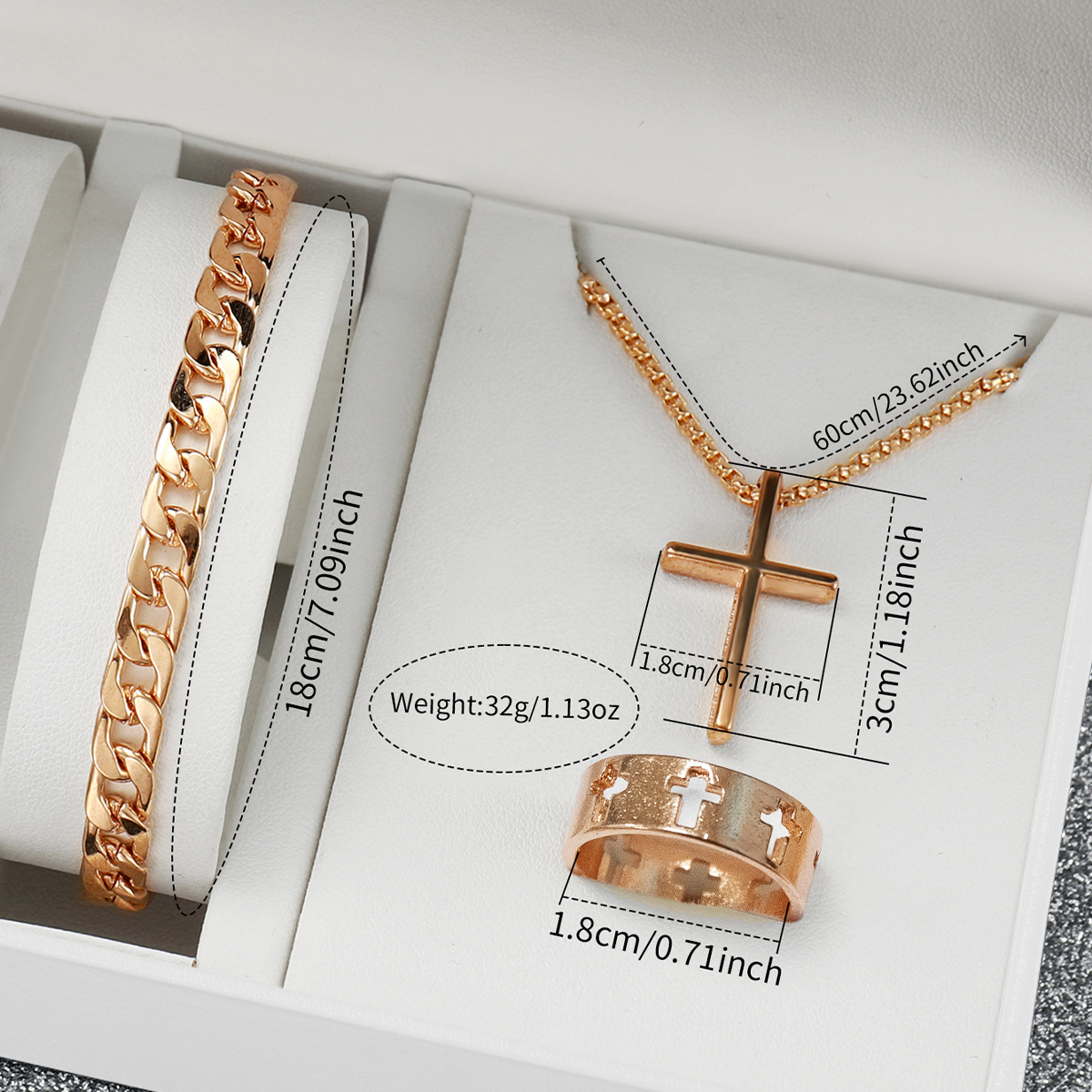 4 Stks/set Mode Herenhorloges Zilver Stalen Band Quartz Horloge Mannelijke Zakelijke Horloges Sieraden Set (Zonder Doos)