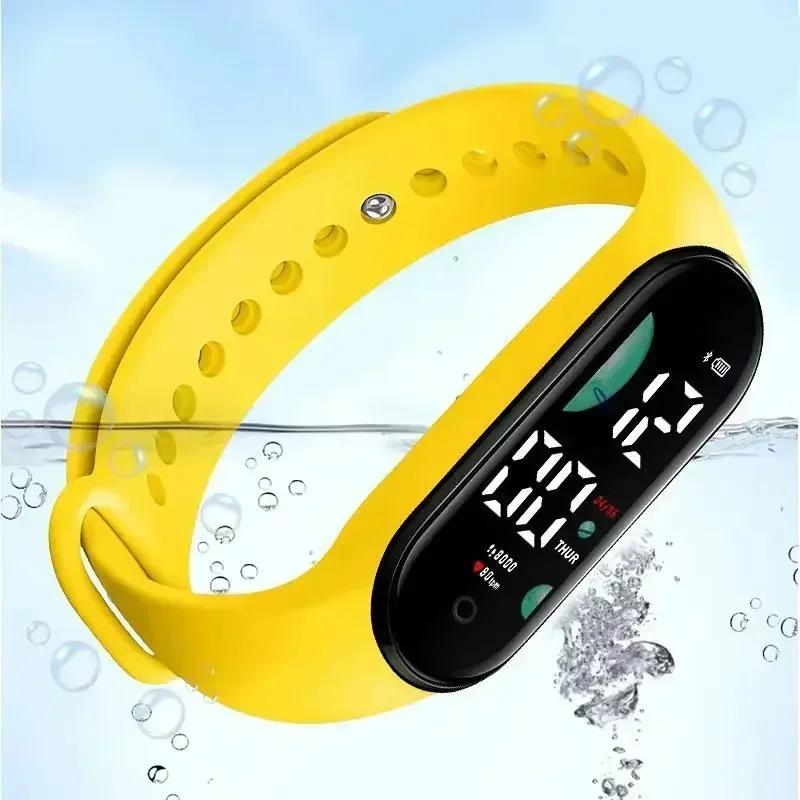 Nuevo reloj deportivo de movimiento para mujer, reloj de pulsera Digital LED electrónico, reloj impermeable táctil de silicona Simple informal a la moda