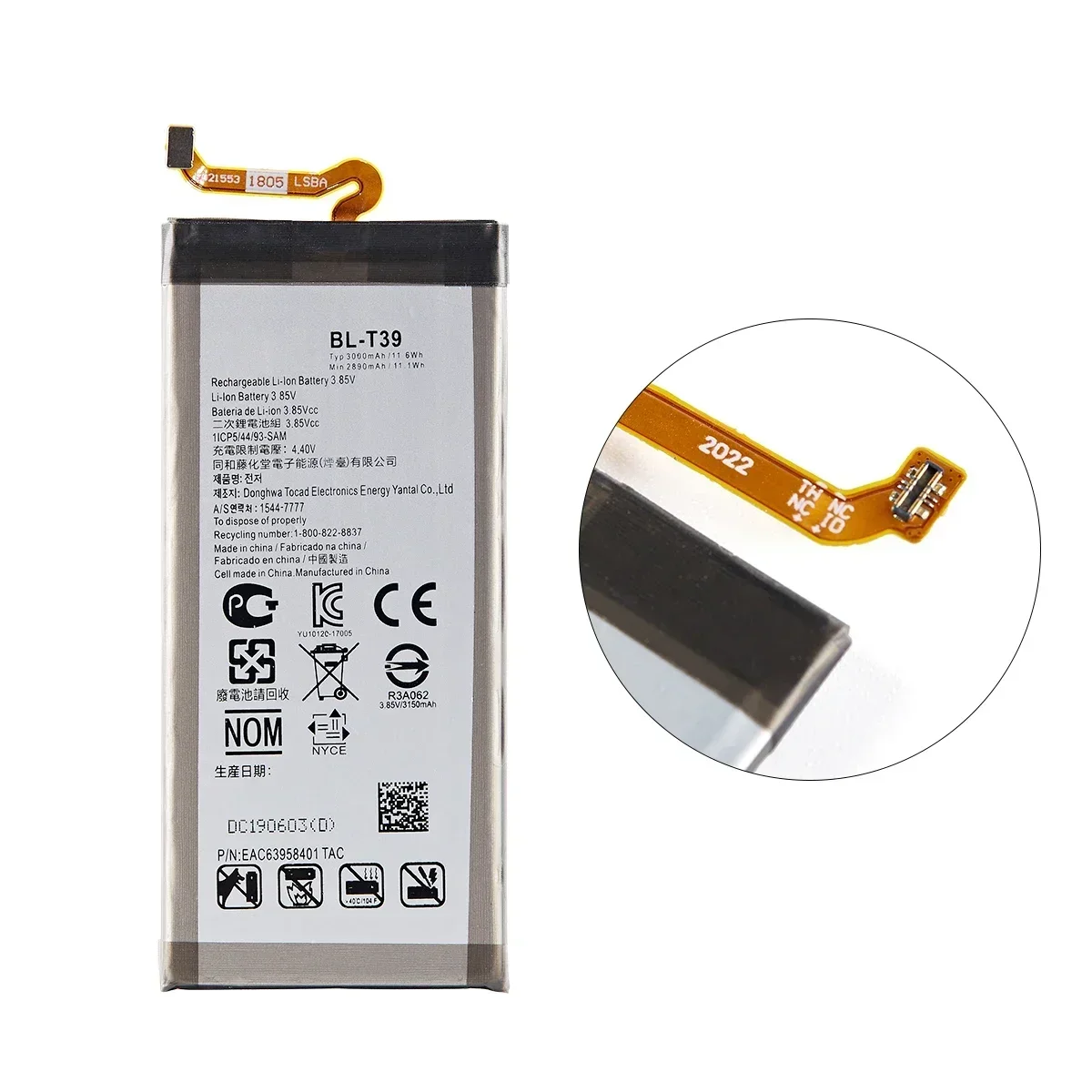 Original BL-T39 3000mAh Battery For LG G7 G7+ G7ThinQ LM G710 ThinQ G710 Q7+ LMQ610 BL T39  Mobile phone Batteries+Tools